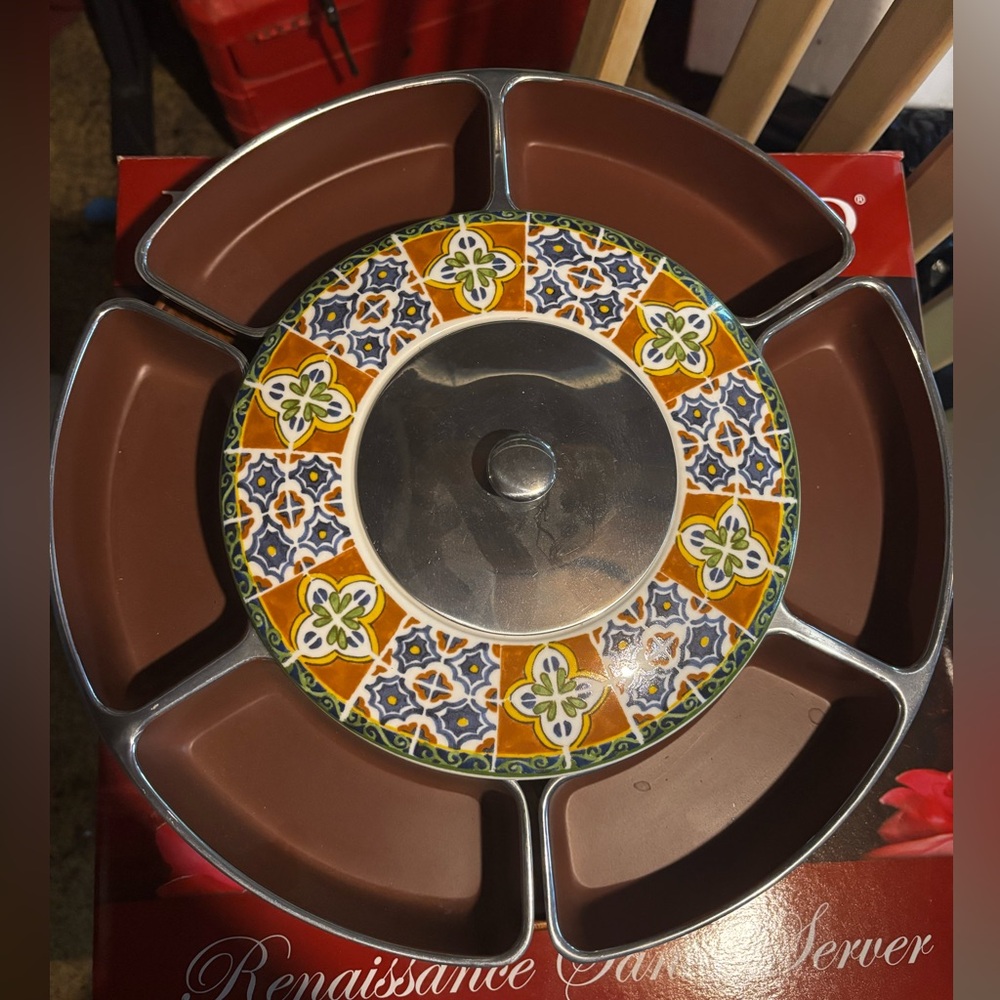 Vintage Lenox Rotating Fajita Taco Lazy Suzy Tray